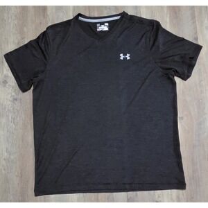Under Armour Black Loose Fit Heatgear Short Sleeve Shirt Men L